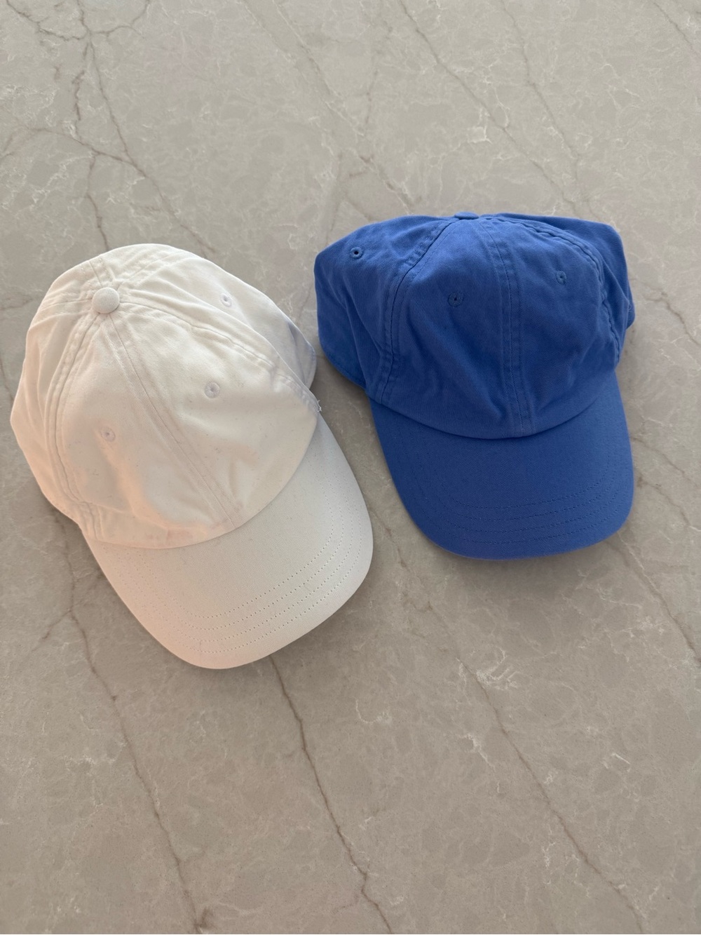 TNA White and Blue Cotton Baseball Caps